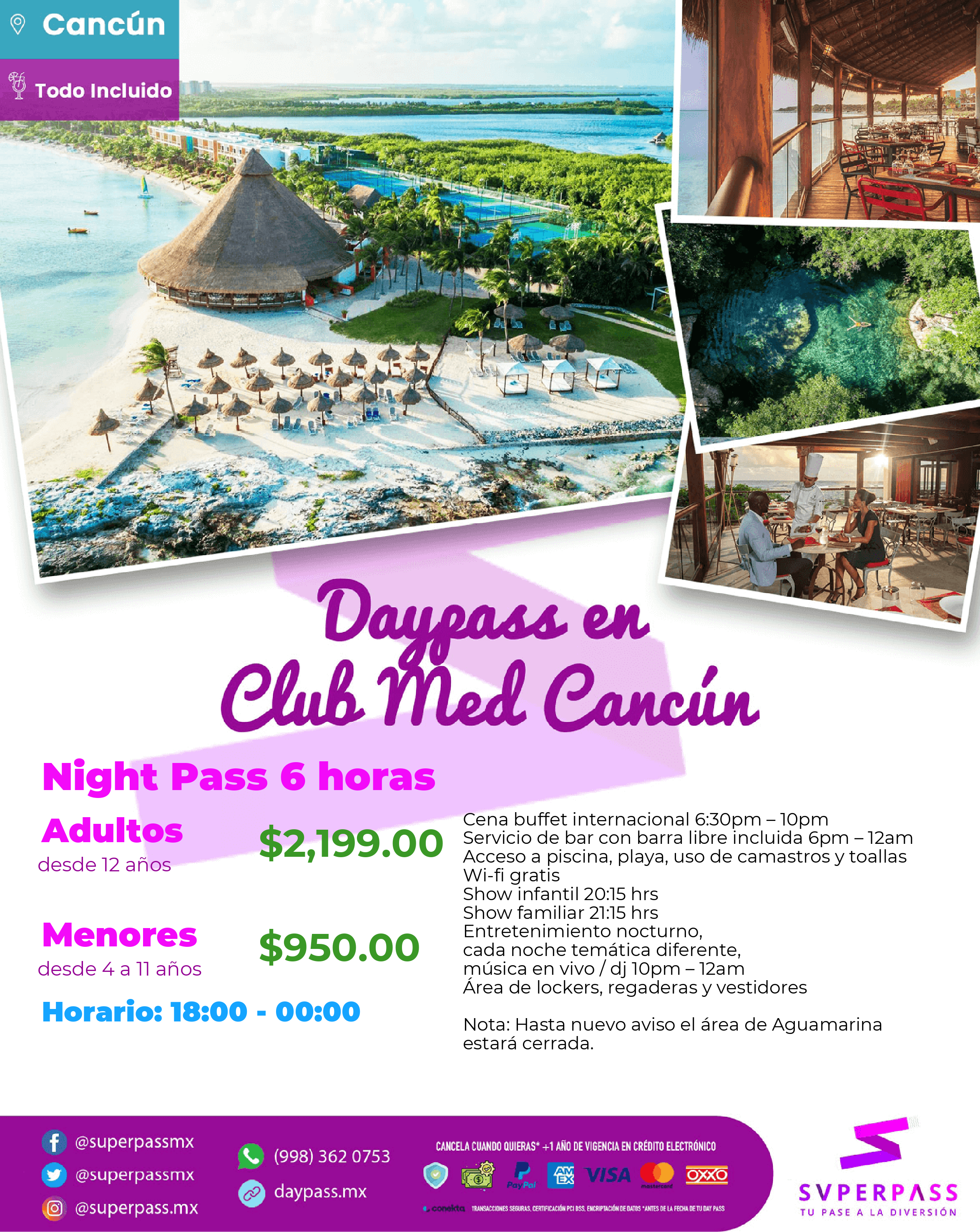 Reserva DAY PASS en Club Med Cancún, Day pass en Cancún | SUPERPASS